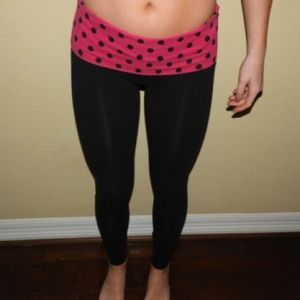 Victoria Secret-Pink polka dot band leggings